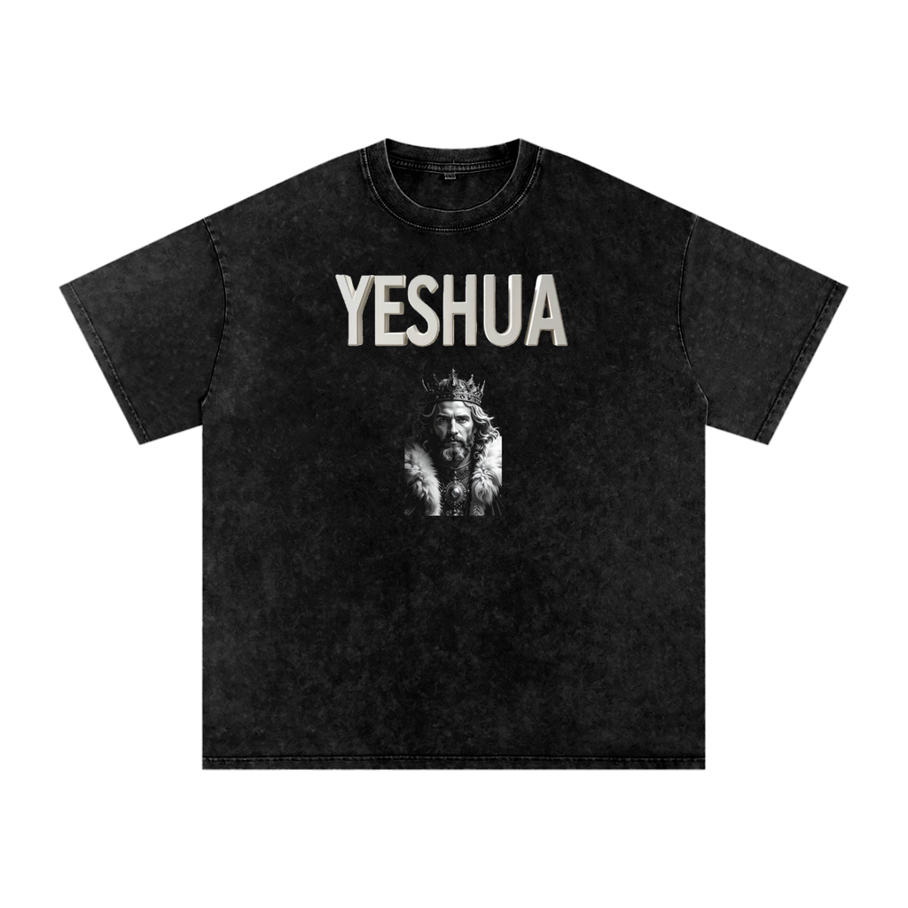 Snow Washed Oversized Cotton T-Shirt