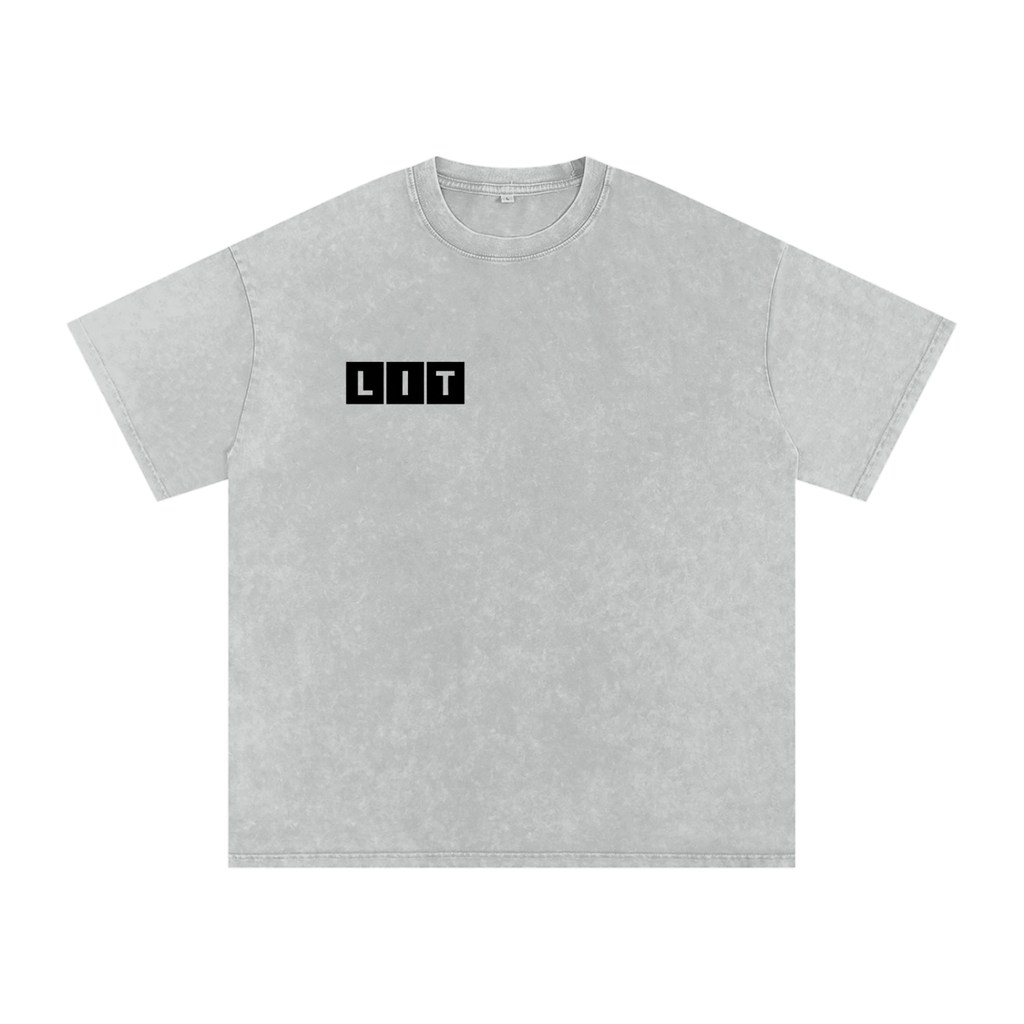 Snow Washed Oversized Cotton T-Shirt